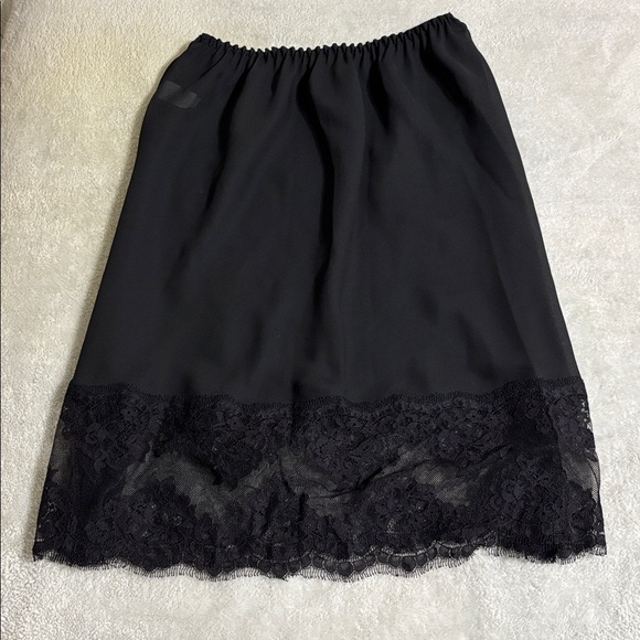 Vintage 70s Sheer Black Lace Slip - Picture 2 of 4